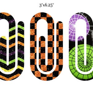 Colorful Paper Clip Bookmark Sublimation Designs: Teacher Planner Clip Art (Digital Download)