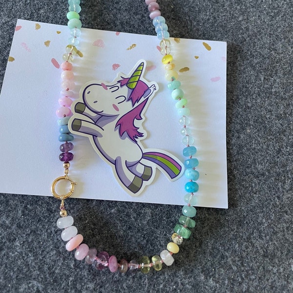 Unicorn Gemstone Necklace