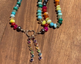 South Seas Rainbow Gemstone Necklace