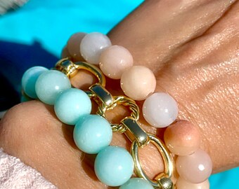 Bridesmaid Jewelry Gift for Her Gray and Turquoise Aqua and Gray Jewelry Malibu Cuff Bracelet and Earrings Memory Wire Cuff Bracelet