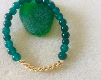 The “Monique” balance and harmony jade sexy curb chain or Slinky bracelet