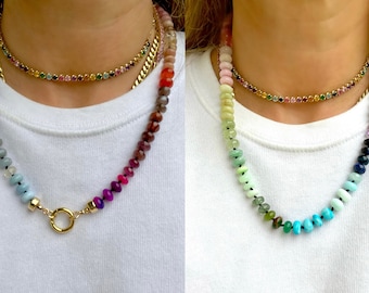 Tuscany Rainbow Gemstone Necklace