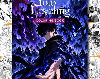 Solo Leveling Coloring Book | 25 Printable PDF Coloring Pages, Anime Coloring Book, Manga Fan Art, Sung Jin-woo, Solo Leveling Gifts