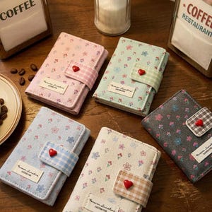 Floral Bifold Wallet for Women, Large Capacity Card Holder, Zipper Coin Pocket, Snap Closure, Birthday Gift for Girls