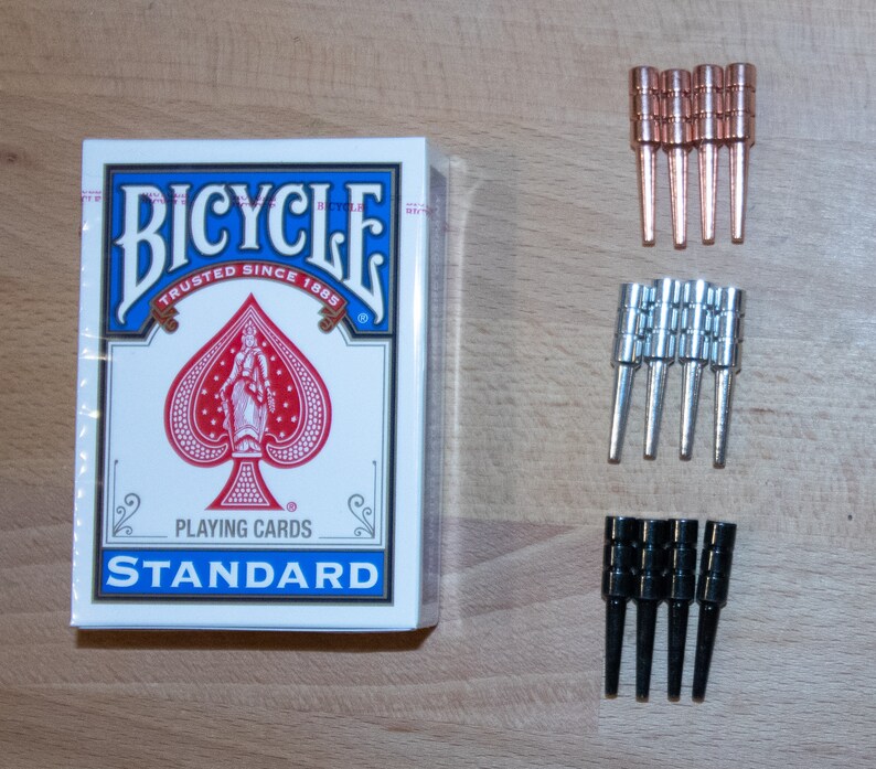 Red and Blue Bicycle 3-Track Cribbage Board Bundle with 2 Bicycle Standard Playing Cards