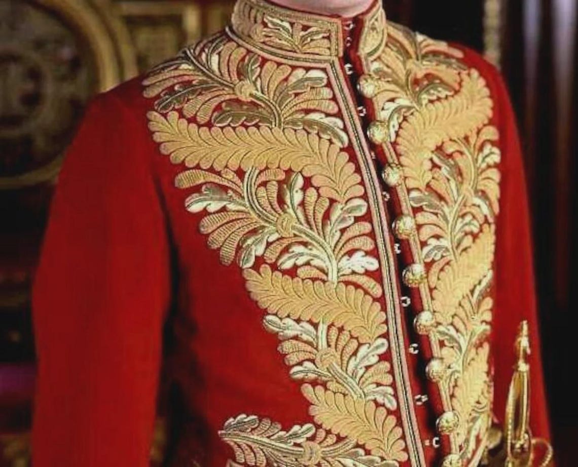 Jm Rococo Gold Embroidered Tailcoat & Trousers Cosplay ,gala Events, Napoleon ...