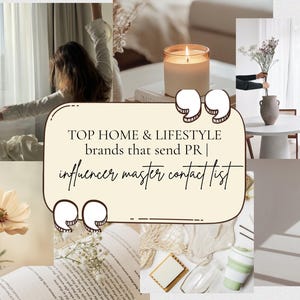 Home & Lifestyle Brand Outreach Resource | Collaboration Leads for Creators