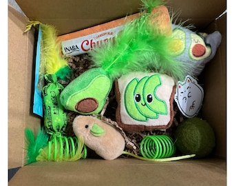 Cat Toy Gift Box Avocado Themed Gift Box-Ready to Ship