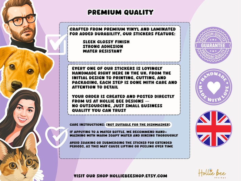 Pet memorial horse sticker, personalised decal made with simplified detail from image