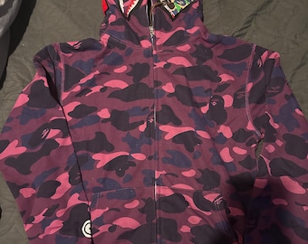 Sudadera con capucha y cremallera Bape morada
