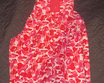 Sudadera con capucha y cremallera doble rosa de Bape
