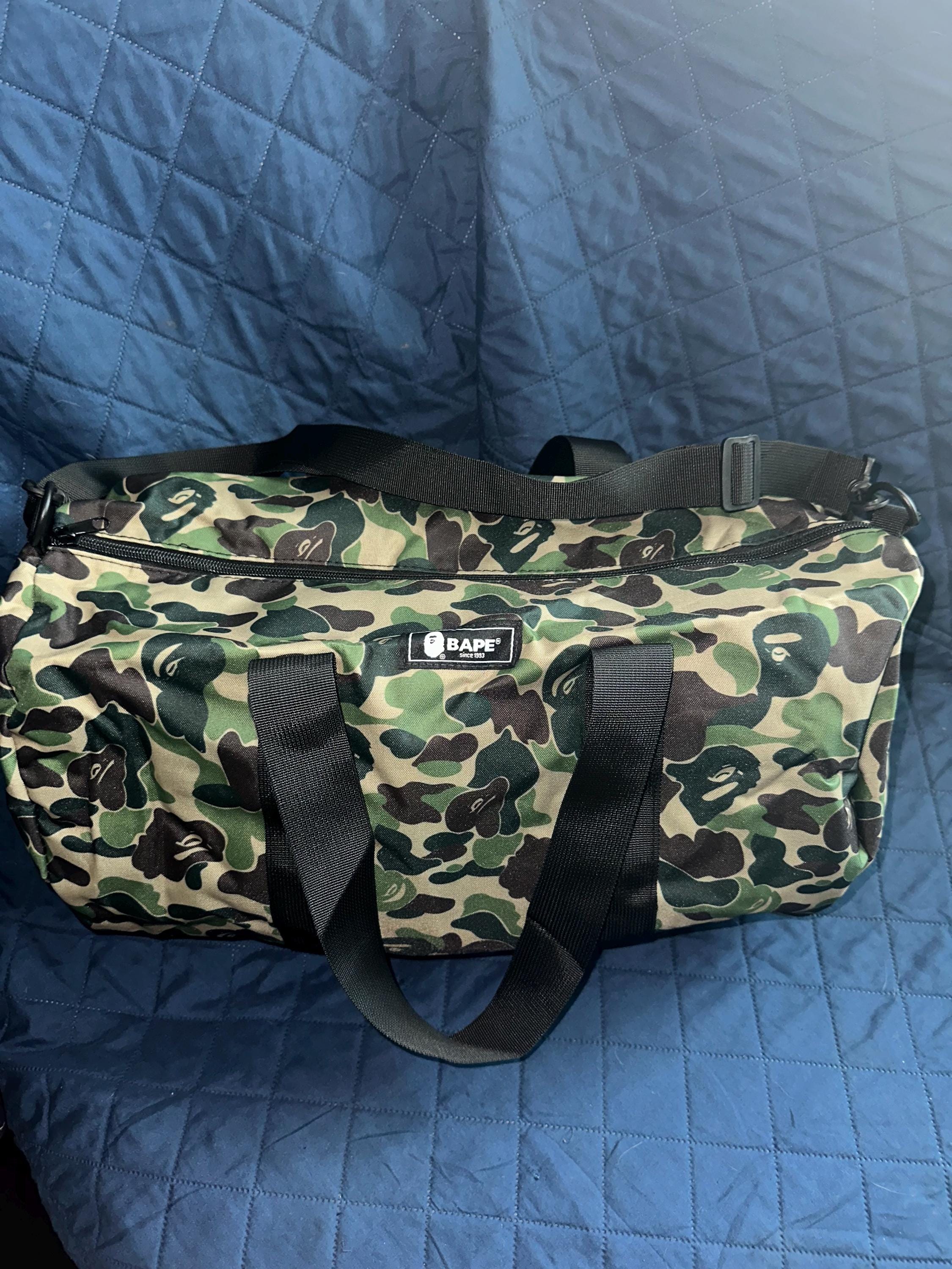 Bape Green Camo Duffel Bag New - Etsy