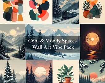Cool & Moody Spaces Wall Art Vibe Pack