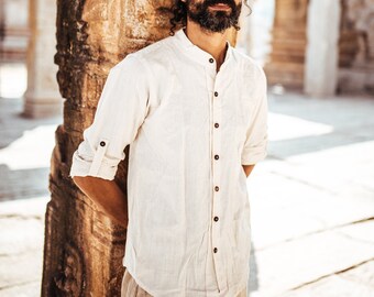 Buttoned Shirt ⋙ Handwoven Khadi Cotton - Size Small main image 1