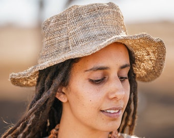 Stitched Hemp Hat ⋙ Wild Handspun Handwoven Himalayan Hemp