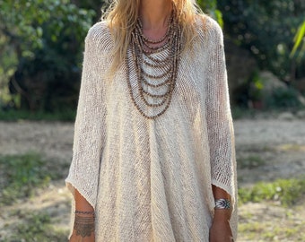 Poncho en coton brut ⋖⋘๑