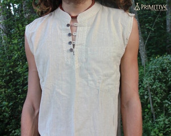 Sleeveless Fine Cotton Shirt ⋙ XxL