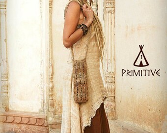 Asymmetrical Sleeveless Dress ⋙ Handwoven Khadi Cotton