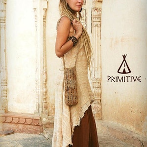 Asymmetrical Sleeveless Dress ⋙ Handwoven Khadi Cotton