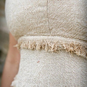 Earth Frayed Top Natural Cotton image 5