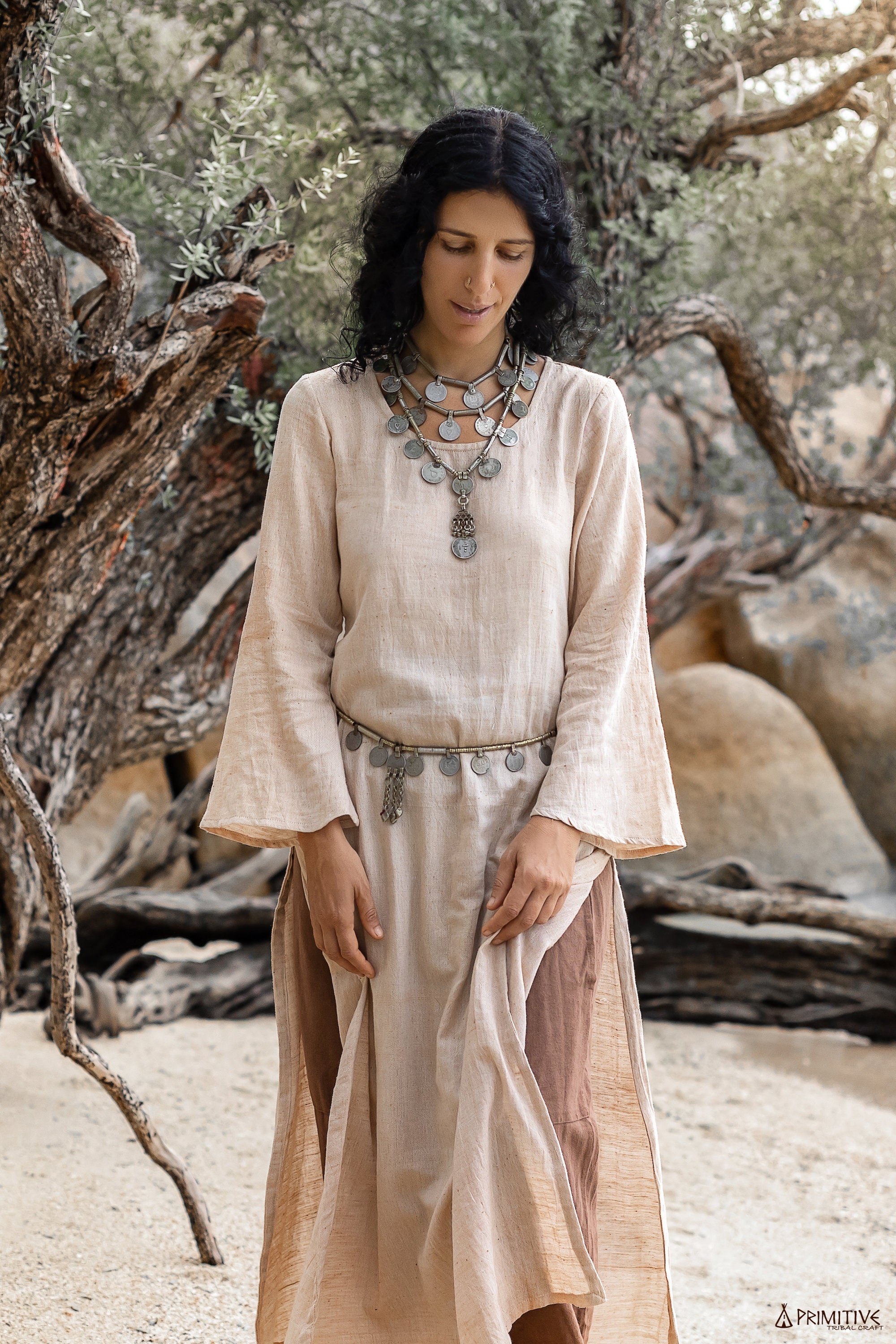 Vestido Kurta de manga Algodón orgánico - Etsy España