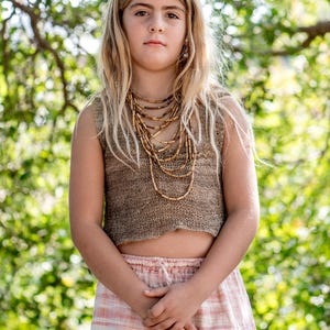 Knitted Hemp Top For Girls