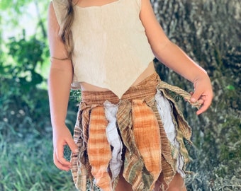 Khadi Magic Leaves ⋙ Pixie Skirt / Belt for Children
