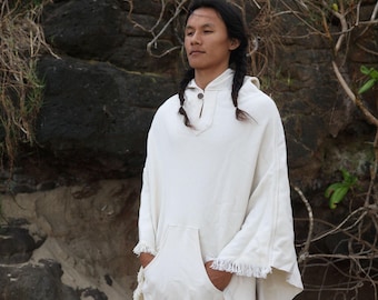 Wool Poncho with Hoodie ⋙ Unisex