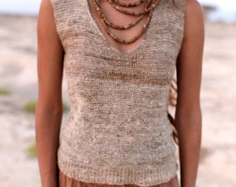 Nettle Yarn Knitted Top