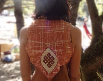 Little Tribal Vest ~⋙ Handwoven Khadi Cotton
