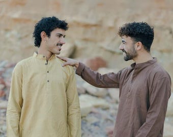 Short Kurta ⫸ Handwoven Khadi Cotton