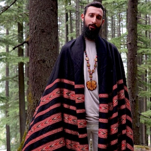 Kullu Shawl with Tribal Pattern ~ Pure Wool