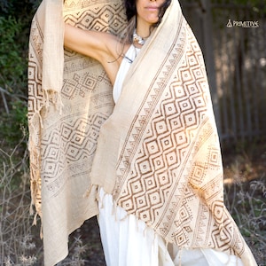 Tribal Block Printed Cotton Shawl