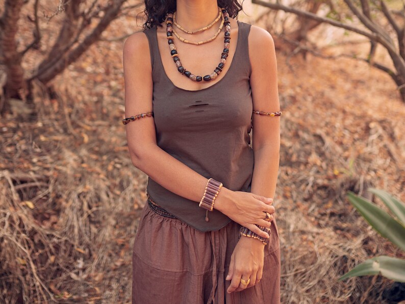 Neckholder Top mit Schnitten Bio-Baumwolle | Etsy