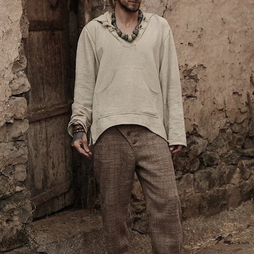 Himalayan Handwoven Wool Men Straight Pants - Etsy