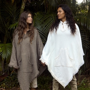 Wool Poncho with Hoodie ⋙ Unisex