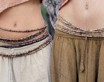 Coconut Waist Beads ๑ Necklace ๑ Bracelet ๑ Belt ⋙ Set of 5