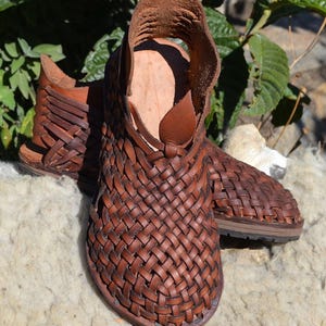Traditional Woven Leather Shoes - Unisex image 2
