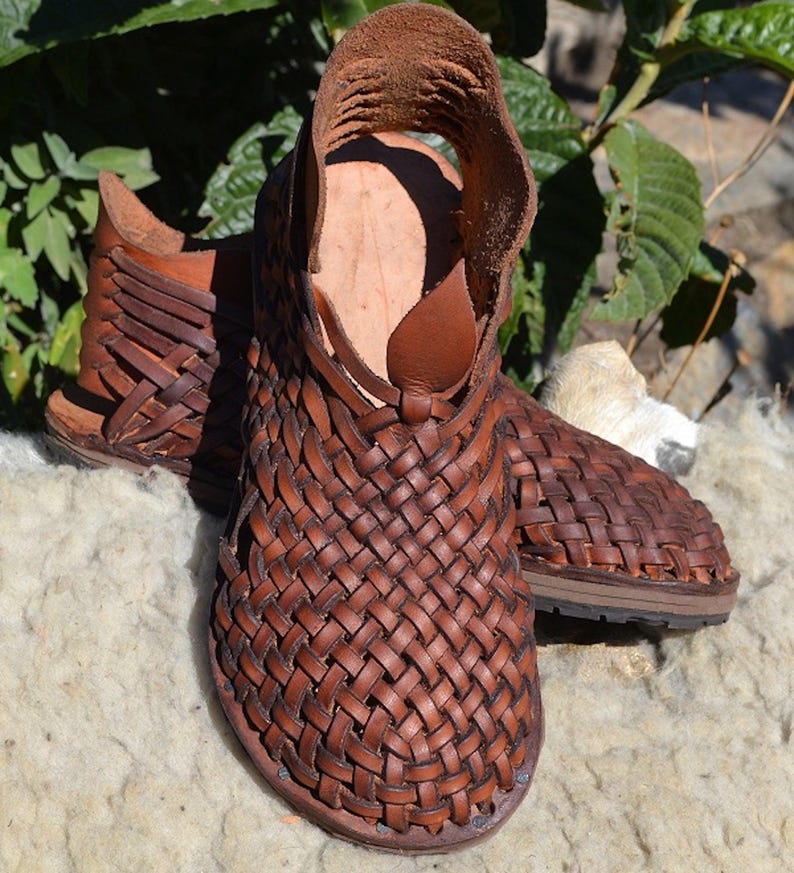 Traditional Woven Leather Shoes - Unisex image 2