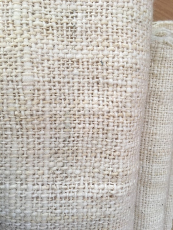 Rough Handwoven Cotton Fabric Etsy