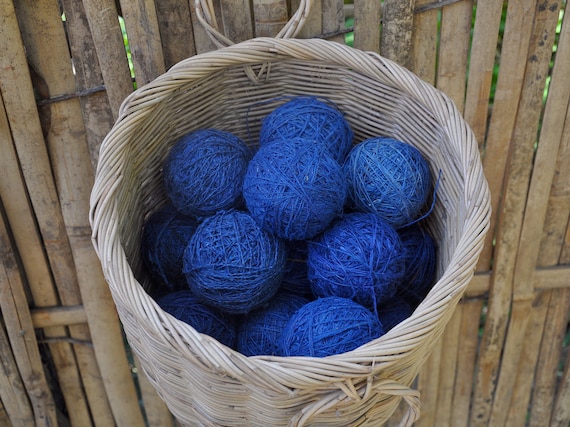 Indigo Dyed Yarn Roll ⋙ Handmade Hemp