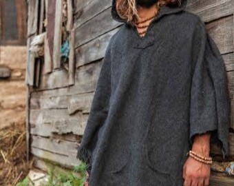 Wool Poncho~ Unisex ~