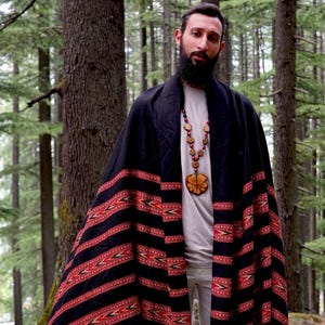 Kullu Shawl with Tribal Pattern ~ Pure Wool