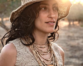 Stitched Hemp Hat ⋙ Wild Handspun Handwoven Himalayan Hemp