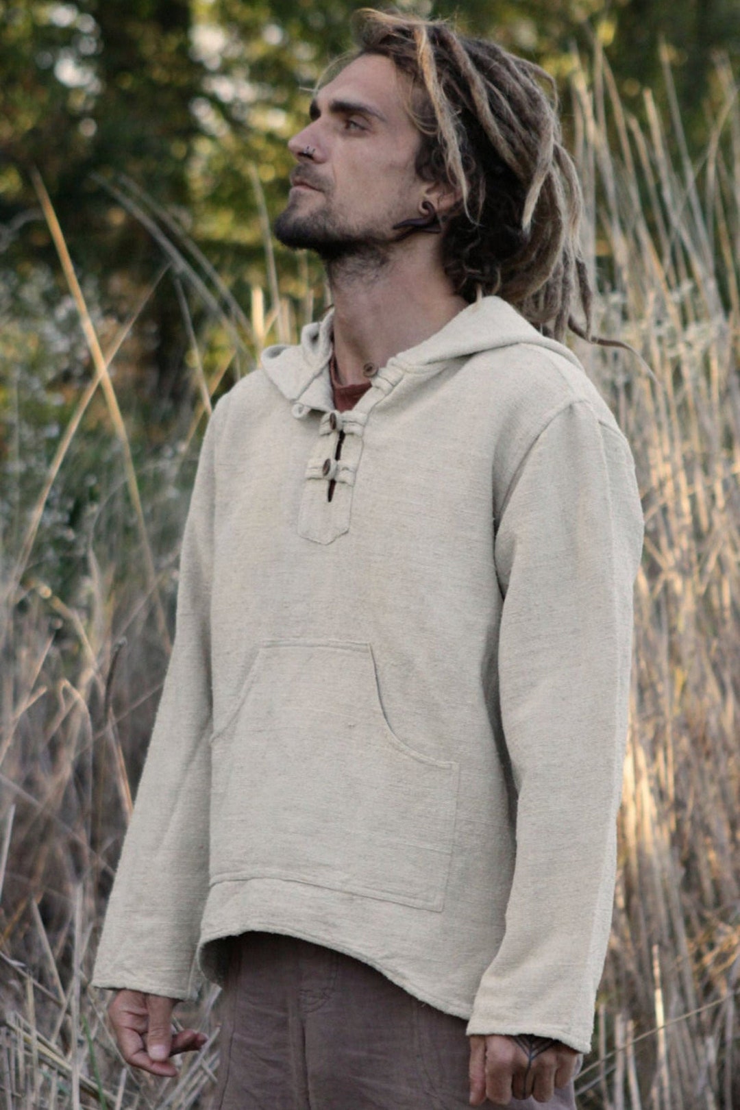 Shirt With Hoodie Handwoven Raw Silk - Etsy