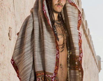 Kullu Shawl with Tribal Pattern ~ Pure Handloom Himalayan Wool