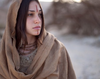 Earthy Raw Silk Shawl ๑⋙ Handwoven ⋘⋙