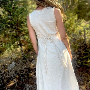 Asymmetrical Sleeveless Dress Handwoven Khadi Cotton image 3