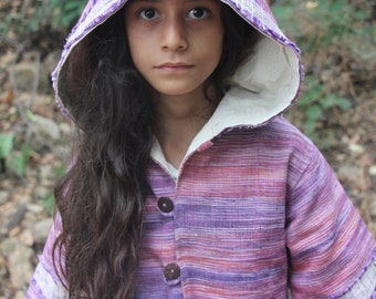 Veste enfant Earthy Pixie. vêtements pour enfants. vêtements pour garçons. veste garçon. veste tribale. vêtements ethniques. veste à capuche.