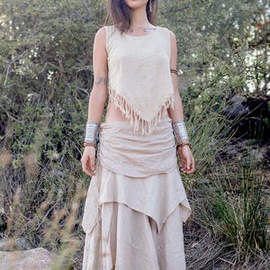 Frayed Pointy Top ⋙ Hemp Cotton